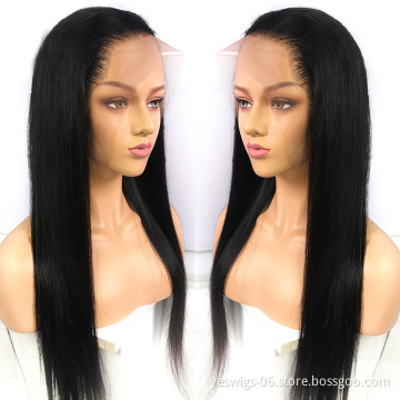 High Quality Natural Color Wholesale Virgin Hair Vendors Raw Brazilian Virgin Cuticle Aligned Hair Glueless Hd Lace Front Wig